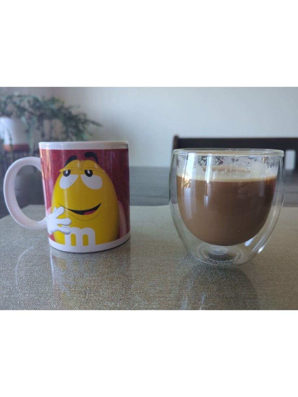 M&M Mug Red and Yellow Coffee Tea Cup 2013 Authentic Collectors Mug